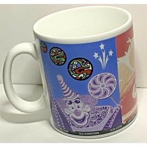 Starbucks 1998 Las Vegas Circus Clown, The Strip, Bongos, 20 OZ Coffee Mug